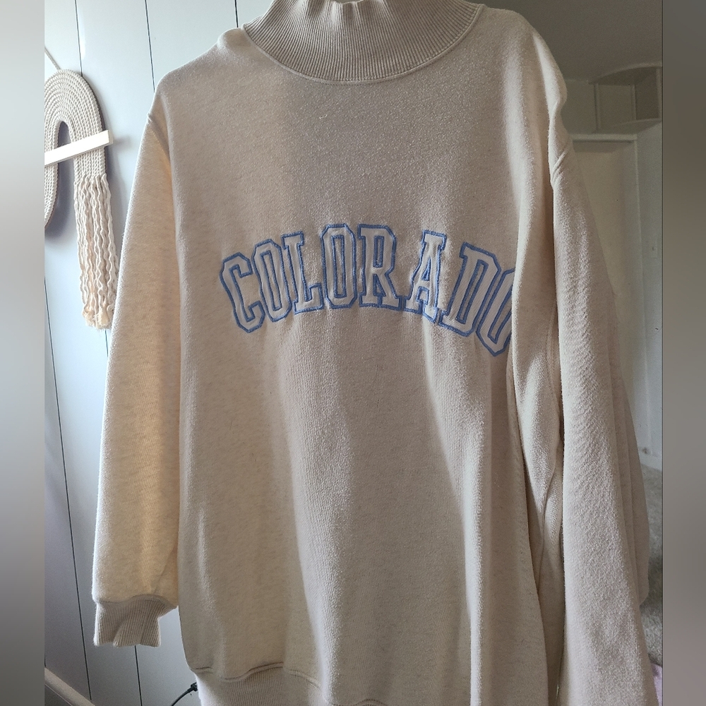 Cream Aerie Oversized Colorado Sweater With Pockets